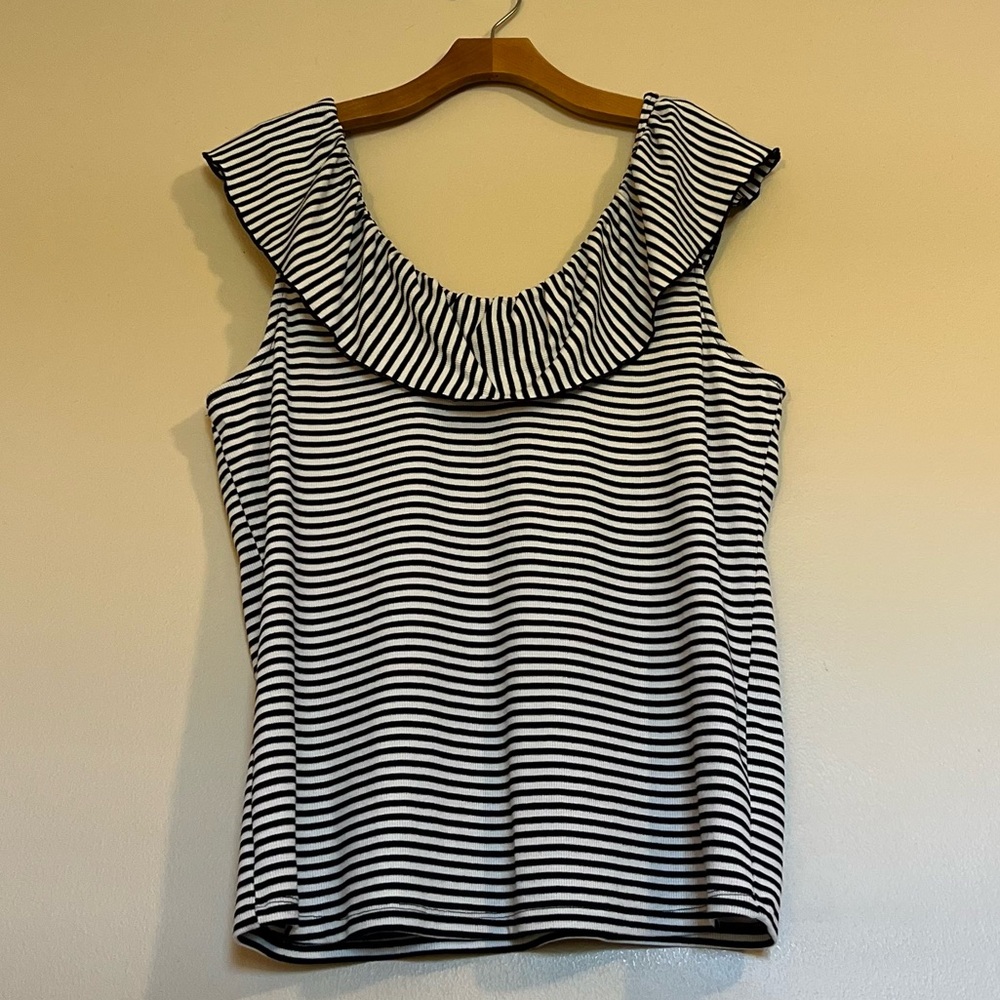 ONLY WORN ONCE XXL Off The Shoulder Ruffle Top Tee
